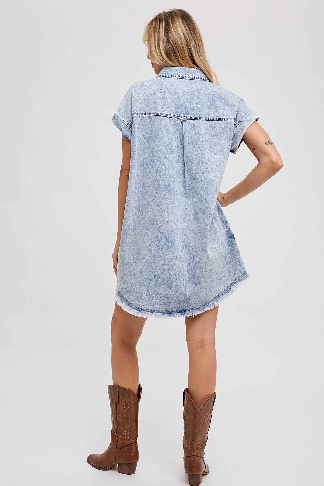 Frayed Denim Dress