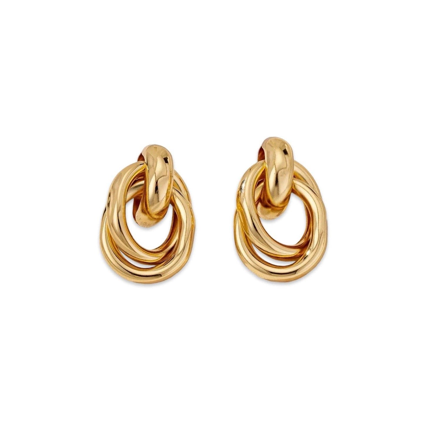 Gold Twist Stud Earrings | Classic Knot Stud