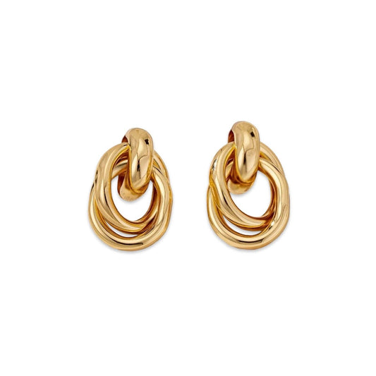 Gold Twist Stud Earrings | Classic Knot Stud