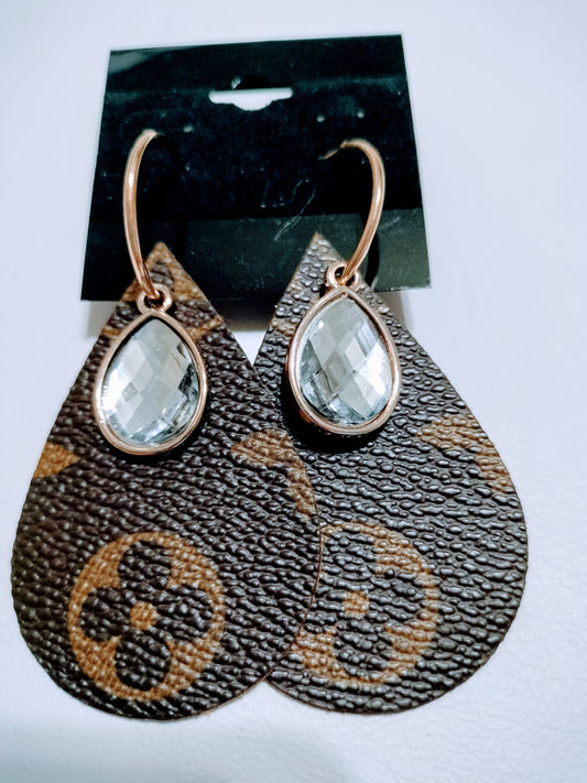 Monogram & Charm- UpCycled Earrings/FSB