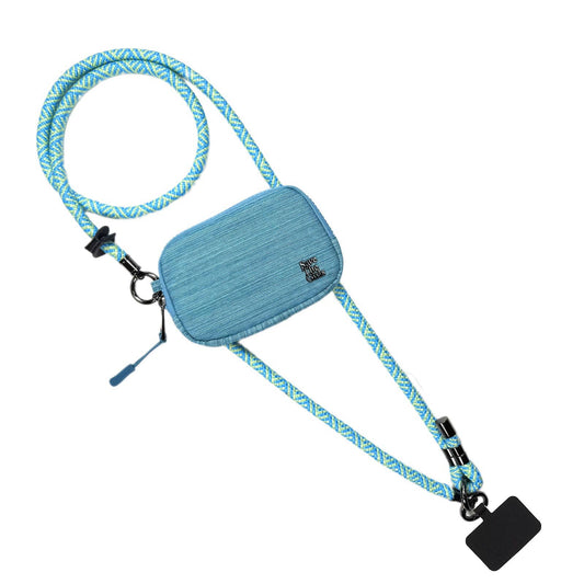 Active Crossbody w/RFID Pouch Single Rope: Aqua