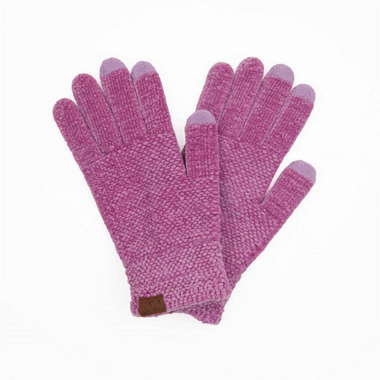 CC Chenille Touchscreen Glove: Lavender