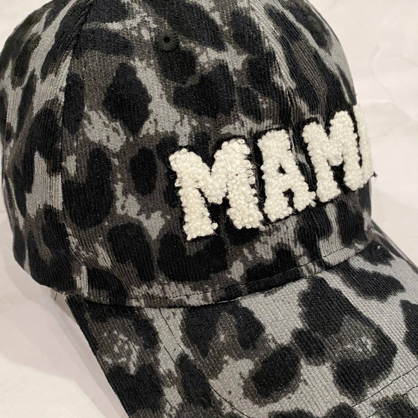 Mama Ball Cap: Black Leopard