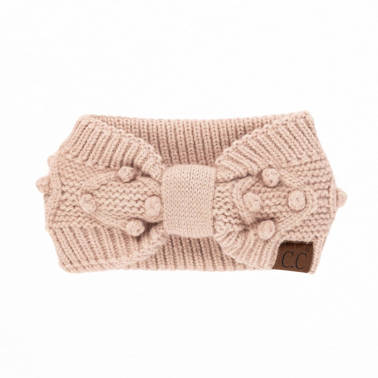 CC Crafted Pom Detail Head Wrap Rose