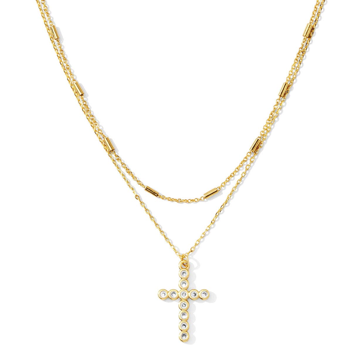 Layered Cross Necklace