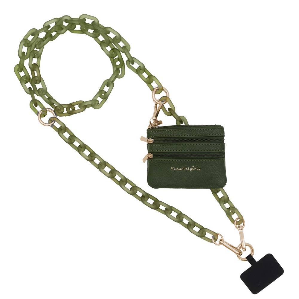Clip & Go Ice Chain with Pouch: Black Chain with Black Pouch