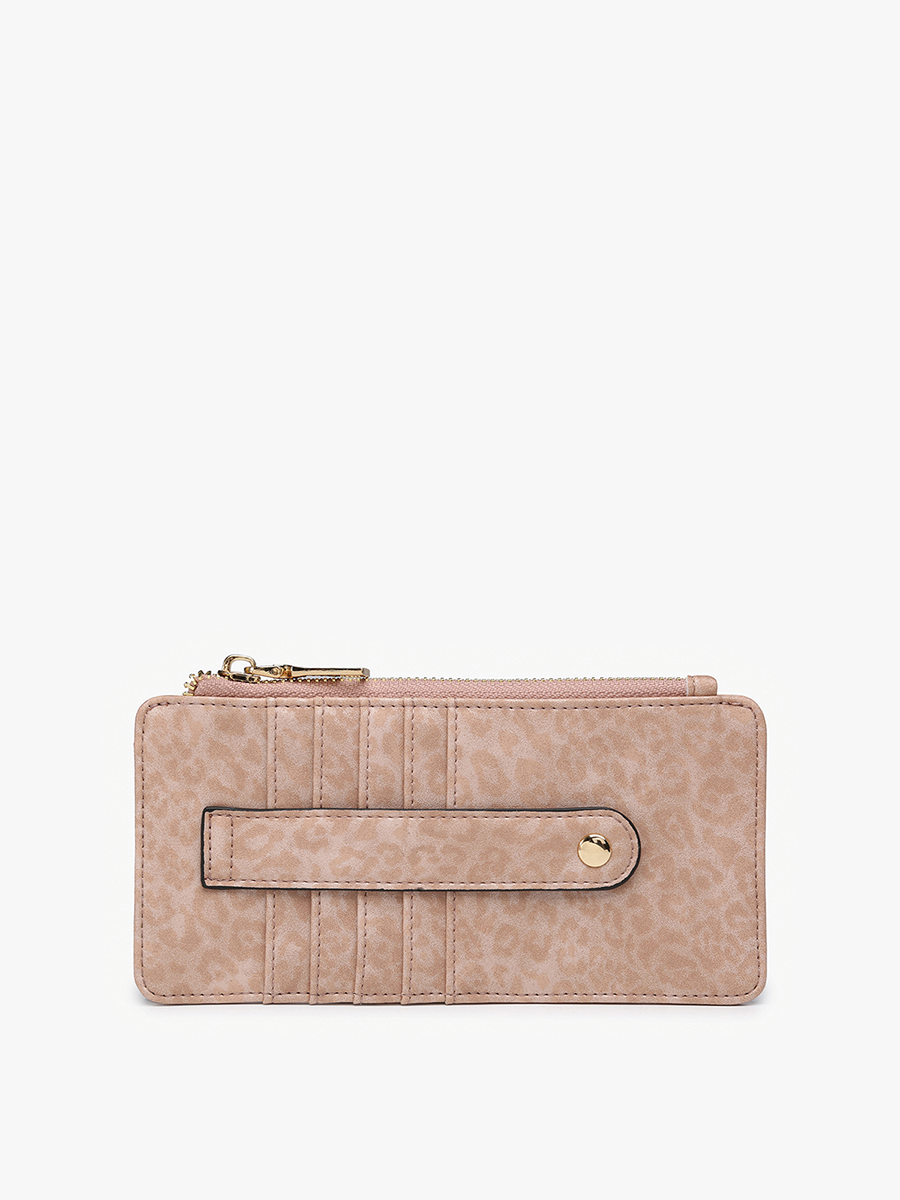 Saige Slim Card Holder Wallet: Rose Gold-FSB