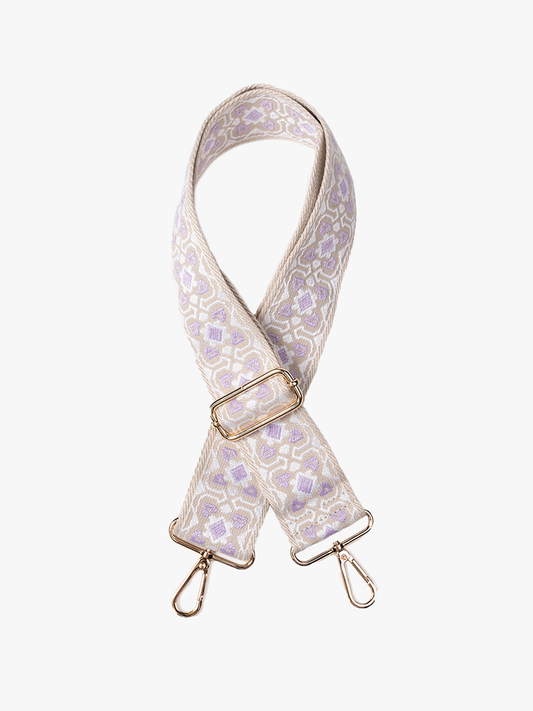 Clover Guitar Strap: Purple/White-FSB