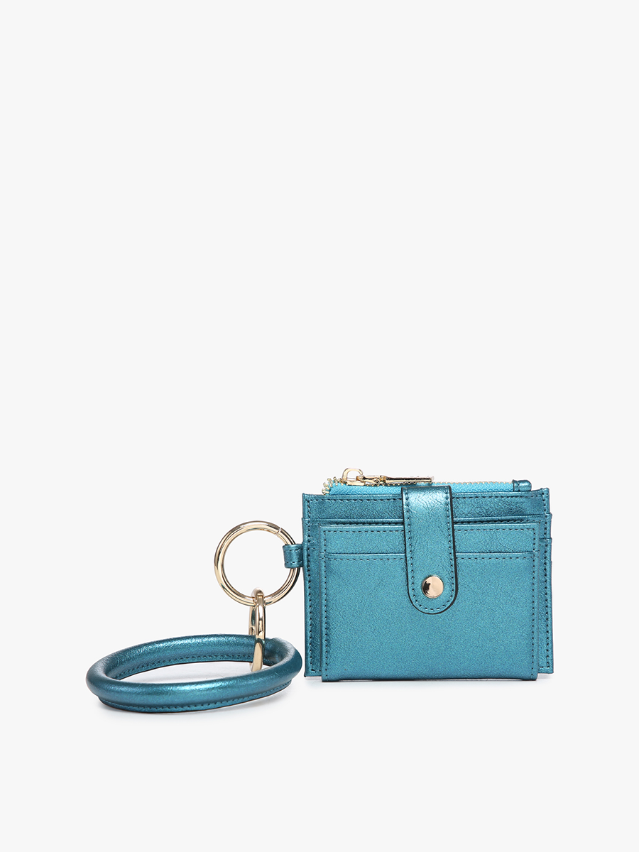 Sammie Mini Snap Wallet w/ Ring: Malachite-FSB