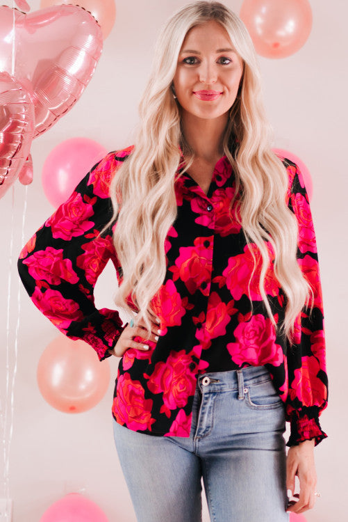 Rose All Day Puff Sleeve Shirt