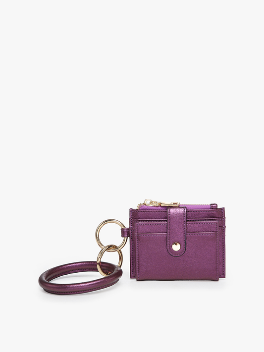 Sammie Mini Snap Wallet w/ Ring: Amethyst-FSB