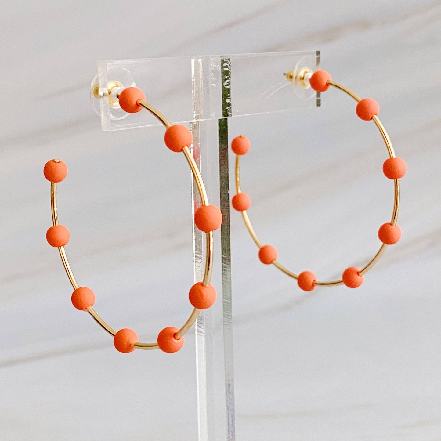 Hoop Earrings: Orange-FSB