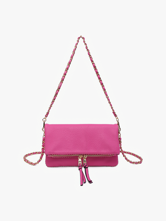 Julie Studded Crossbody w/Strap: Bubblegum-FSB